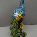 Solar Peacock Statues Garden Outdoor Decor Porch Patio Lawn Yard Art Decorations Peacock Sculpture with LED Lights Father's Day Birthday Housewarming Christmas Gardening Gifts for Mom Dad