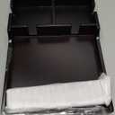 Nnewvante Couch Insert Tray, 2-in-1 Insert & Flat Sofa Organizer Bamboo with 4 Compartments,Fits Seat Gaps or Ottomans,for Snacks, Drinks, Remotes,15.35x9.84-inch,Black Walnut