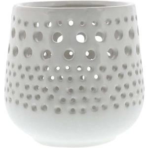 HomArt 9766-6 Lanai Hurricane Votive Holder, 4.5-inch Length, Ceramic, Shiny White