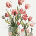 Ginkko Paint by Numbers for Adults Beginner & Kids Ages 8-12 with Wooden Frame Easy Acrylic on Canvas 9x12 inch with Paints and Brushes, Girls and Flowers(Include Framed) 2pcs