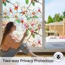 Window Privacy Film Stained Glass Window Film Decorative, Static Cling Rainbow Window Cling, Heat Control Non-Adhesive for Bathroom Home Door 35.4"x 78.7"