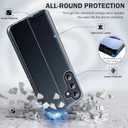 Phone Case for Samsung Galaxy A56 5G Case, Clear View Window Luxury Slim Mirror Galaxy A56 5G Case with Kickstand, Leather Hard PC Flip Shockproof Protective Cover for Samsung A56 5G Case (Deep Blue)