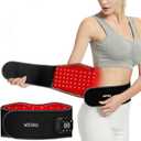 Red Light Therapy Belt for Body: Massage Heating Infrared Light Device, Portable Cordless 660nm&850nm Pad Wrap with Vibration and Rechargeable Battery for Waist Belly Pain Relief Women Men at Home
