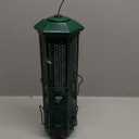 Squirrel Proof Bird Feeders with Removable Base, Metal Wild Bird Feeder for Outdoors Hanging, 6 WeightActivated Ports Perches, 3LB Seed Capacity(Green)