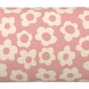 Vintage Pink Flower Body Pillow Cover - Pillowcases 20"x54" with Hidden Zipper Closure Soft and Breathable