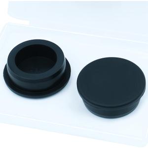 2PCS 2inch / 51.3mm Black Hole Plugs Silicone Rubber Plugs for Round Holes, Rubber Stoppers Waterproof Tube Plugs Flexible T-Type, Used for Sealing Plugs Bathtub Jet Covers, Fit for 50.3~51mm Hole