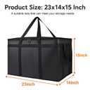 Bodaon 10-Pack Insulated Food Delivery Bag, XXXL Catering/Pizza Cooler Bags, Rideshare Delivery Bag, Thermal Cold/Hot Styrofoam Carrier for Travel/Shopping/Car, Warmer/Frozen