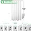 meioro White Shower Curtain, Waffle Weave 256GSM Heavy Duty Textured Fabric Shower Curtains for Bathroom Hotel Spa, Luxury Weighted Polyester Cloth Bath Curtain Set with 12 Hooks, 72Wx84H