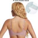 PRETTYWELL Comfort Push up Bras for Women Soft Underwire V Neck Bra Breathable Padded T Shirt Bralettes Seamless Everyday Bra (L)