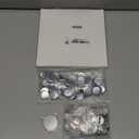 300 Pieces Blank Button Making Supplies Round Badge Parts Metal Pin Badge Kit for Button Maker Machine, Including Metal Shells Back Cover and Clear Film(1 Inch,Silver)