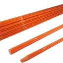 The ROP Shop | (Pack of 25) 1/4" Orange Walkway Poles Plain Markers, Heavyduty Fiberglass Rod