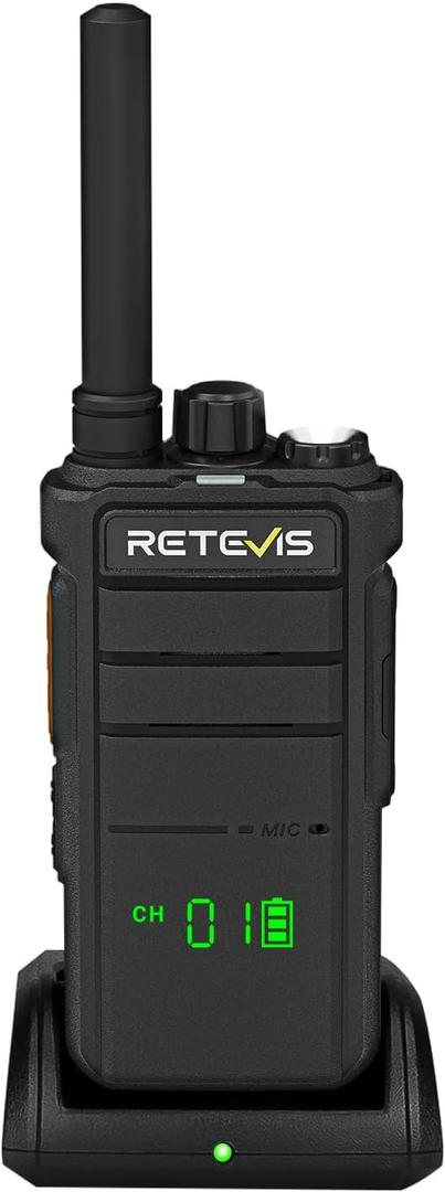 Retevis RB26H GMRS Radio Long Range,Professional Grade Two Way Radio,Hidden Display,Type-C,Built in NOAA Flashlight VOX,Easy to Pair,High Performance Walkie Talkie for Camping Road Trip (1 Pack)