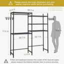 Ulif 65.3" W x 13.4" D x 77.5" H Clothes Drying Rack, 5 Tiers Over Washer and Dryer Laundry Room Storage and Organizer, Heavy-Duty Space Saver, Black, Large: 65.3W x 13.4D x 77.5H
