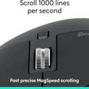 Logitech MX Master 3S Bluetooth Edition Wireless Mouse, No USB Receiver - Ultra-Fast Scrolling, Ergo, 8K DPI, Track on Glass, Quiet Clicks, Works with Apple Mac, Windows PC, Linux, Chrome - Graphite