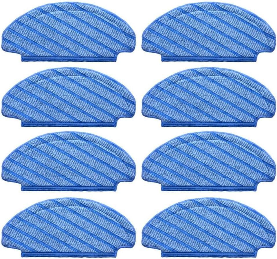 eutop Replacement Washable Mopping Pads Compatible with Ecovacs Deebot T8, T8+, T8 Aivi, N8, N8 Pro/Pro+, N10 Plus, Robot Vacuums and Mops, 8-Pack.