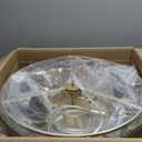 20'' Modern Gold Crystal Chandelier Luxury Semi Flush Mount Ceiling Light Fixtures 6-Lights Round Crystal Pendant Chandelier for Dining Room Foyer Living Room Bedroom (Large Drum Gold)