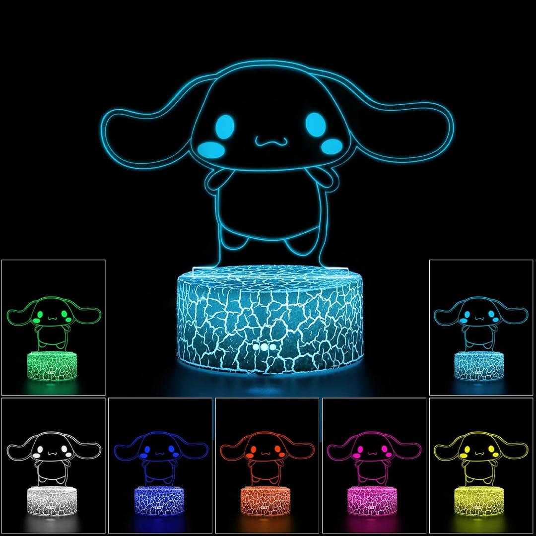 Anime 7 Color Change Decor Lamps,Cartoon Night Light,Cute Night Light,Gifts for Christmas Birthday