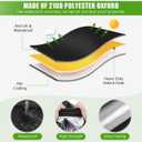 KISEER Outdoors Lawn Mower Cover Heavy Duty Waterproof Polyester Oxford Protection Push Mower Cover with Drawstring and Storage Bag (210D, 75 x 25 x 40 Inch)