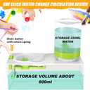 2026 Upgraded Paint Brush Cleaner Tool, Painting Station with Brush Washer for Kids, Acrylic Watercolor Paint Water Dispenser, Art Supplies Paintbrush Rinser for Artists (Green)