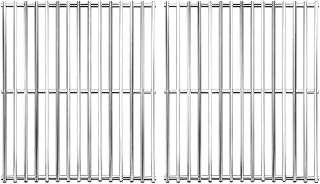 BBQ-PLUS 15 Inch Cooking Grates Replacement Parts for Broil-Mate 165154 195554 Broil King 986557, 9869-54 9869-57 Signet Crown Huntington 6666-54 Sterling 1155-54 Solid Stainless Steel Grill Grids
