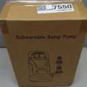 Sump Pump 1HP Submersible Water Pump 3700GPH Electric Portable Transfer Water Pump for Pool Draining Basement, Blue