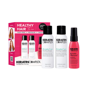 Keratin Complex  Healthy Hair Trio  Keratin Care Shampoo & Conditioner, 3.4 fl oz & Keratin Obsessed MultiBenefit Treatment Spray, 1.7 fl oz