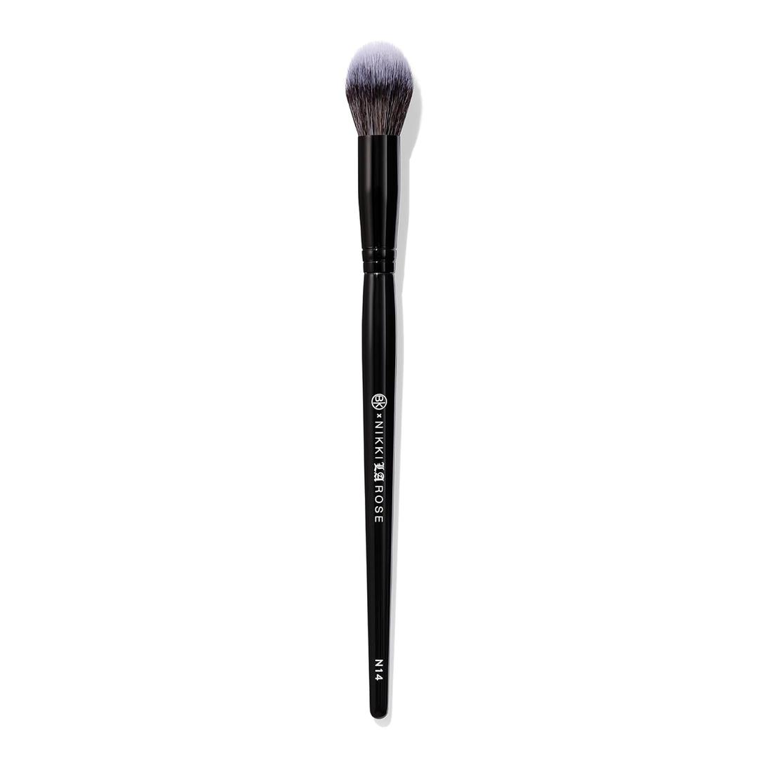 BK BEAUTY - NIKKI LA ROSE N14 PETITE PRECISION CONCEALER BRUSH - Multi-Tasking Tapered Makeup Brush for Under-Eye, Concealer, Powder, & Small Areas