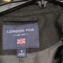 London Fog Wool Blend Coat with Scarf S Black