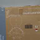 DUMOS 5ft Prelit Pop-Up White Snowman, Large Outdoor Bright Christmas Decorations w/ 200 LED Lights, Hat, Scarf, Holiday Garden Yard Decor, White-Red