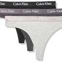 Calvin Klein womens Motive Cotton Multipack Thong Panty, 3 Pack M