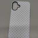 Jusy Compatible with MagSafe Polka Dot Case for iPhone 16 Plus, Cute Aesthetic Polka Dots Magnetic Phone Case, Soft TPU and Hard PC Protective Phone Cover for Women GirlsMatte - White