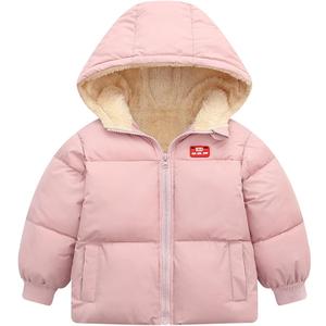 Baby Winter Coats Toddler Hooded Jackets Cotton Warm Lined Puffer Outerwear Baby Boys Girls Windproof Thick Clothes (24 Months, Pink New-101)