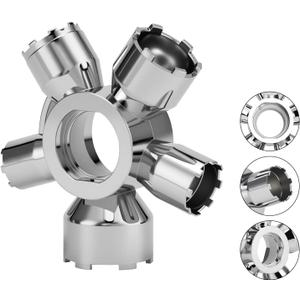 Upgraded Metal 10-in-1 Faucet Aerator Tool - Heavy-Duty Removal Key Kit, Fits M16.5/M18.5/M21.5/M22/M24/M28 Sizes,Works on Hidden Thread & Housing Aerators,Essential Home Plumbing Repair Accessory