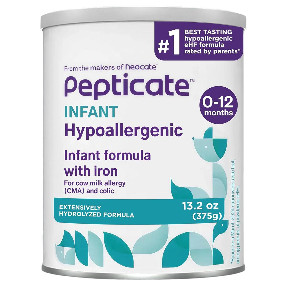 2 x Pepticate Hypoallergenic Infant Formula 0–12 Months 13.2oz (EXP 07/25/27)