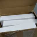 BAYKA White Floating Shelves for Wall  Rustic Wood Wall Shelves with Metal Brackets for Bathroom, Bedroom, Kitchen, or Living Room Decor Organization  Set of 3, Sturdy Storage with 22lb Capacity (15.7inches, C. White - Modern Minimalist Style)