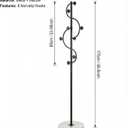 Musical Note Coat Rack Freestanding, 1.0mm Thickened Iron, 8 Smooth Round Hooks, Modern Unique Design, Space-Saving Entryway