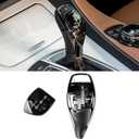 Jaronx Compatible with BMW Gear Shift Knob Cover Trim Replacement for 1'F20 F21/2'F22/3'F30 F31 F34/4'F32 F33/5'F10 F11/6'F06 F12 F13, Gear Shift Knob Panel Sticker for BMW 1 2 3 4 5 6 Series(Sport) (Gunmetal Finish)