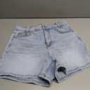 luvamia Jean Shorts for Women Trendy Wide Leg Mid Thigh Casual Summer Stretchy Denim Shorts Jorts with Braided Pockets (Blue, M)