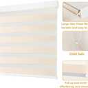Zebra Roller Shades, Zebra Blinds for Window, Window Blinds for Indoor, Light Control Light Filtering for Day and Night, 29''W X 72''H, Cream