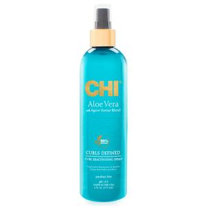 CHI Aloe Vera Curl Reactivating Spray, Enhances Waves, Curls, & Coils, Provides Intense Hydration, Sulfate, Paraben & Gluten Free, 6 Oz