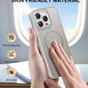 Magnetic Designed for iPhone 14 Pro Case [Military-Grade Drop Tested] [Compatible with Magnet] Slim Frosted Case for iPhone 14 Pro Phone Case (6.1"), Gray