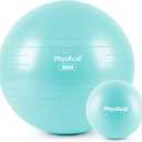 Yoga Ball for Exercise, Pilates Set, 4 Sizes Fitness Ball for Workout, Birthing, Pregnancy, Physical Therapy- Pump Included (S (18-21''/48-55cm), Baby Pink)