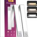 OTWKAY 10.5inch Under Cabinet Lighting with 3 Color Temps, 2 Pack Rechargeable Motion Sensor Lights Indoor, Dimmable Under Counter Lights for Kitchen, Closet (Silver)