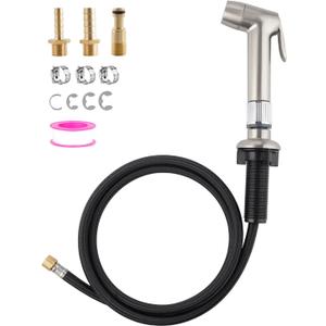 2 Function Kitchen Sink Side Sprayer with Water Flow Restrictor Compatible with Moen/Delta Faucet Sprayer Replacement, Kitchen Faucet Sprayer Attachment with Water Hose, Brushed Nickel