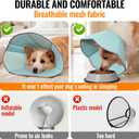 MAXFUT Dog Cone Collar,Soft Cone for Dogs to Stop Licking After Surgery,Non Inflatable Dog Donut Cone (Pink, M) 