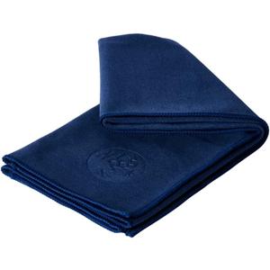 Manduka eQua Hot Yoga Mat Towel - 72" | Instant Moisture Activated Grip | Ultra Soft Microfiber | Quick Dry, Daily Use Ready | Lightweight, Travel Friendly Mat Layer (16 inches, Midnight)