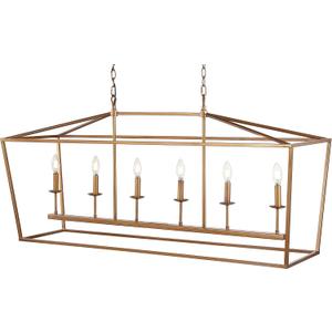 JONATHAN Y JYL7439B Pagoda Lantern Dimmable Adjustable Metal LED Pendant Classic Traditional Farmhouse Dining Room Living Room Kitchen Foyer Bedroom Hallway, 49 in, Antique Gold