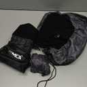 HOMCA Inflatable Travel Foot Rest Pillow (2-Pack) Adjustable Height Leg Pillow Fast Inflating Airplane Bed for Toddlers Footrest Pillow for Office, Airplane, Train, Cars, Home (Black)