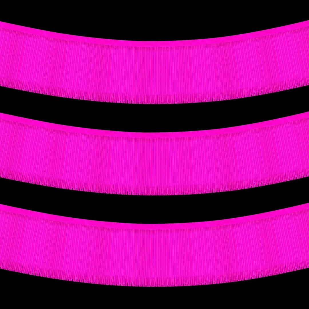 Janinka 3 Pack 10 Feet Foil Fringe Garland Pink Metallic Tinsel Streamers Glow in The Dark Party Supplies Banner Wall Hanging Curtain Backdrop for Halloween Wedding Parade Birthday Decoration
