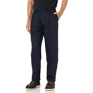 Dockers® Men's Big & Tall Classic Fit Signature Khaki Lux Cotton Stretch Pants - Pleated (Regular and Big & Tall), Dockers Navy, 46W x 30L